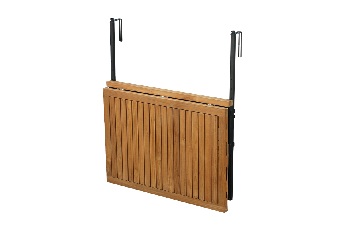 Alma Hängetisch mit Wäscheleine Teak 80 x 60 cm