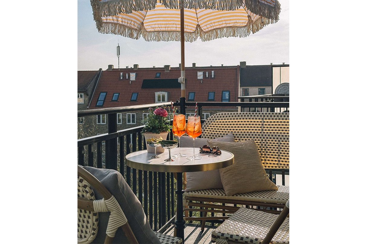 Babette Cafébänk mit französischem Flechtmuster 108 cm