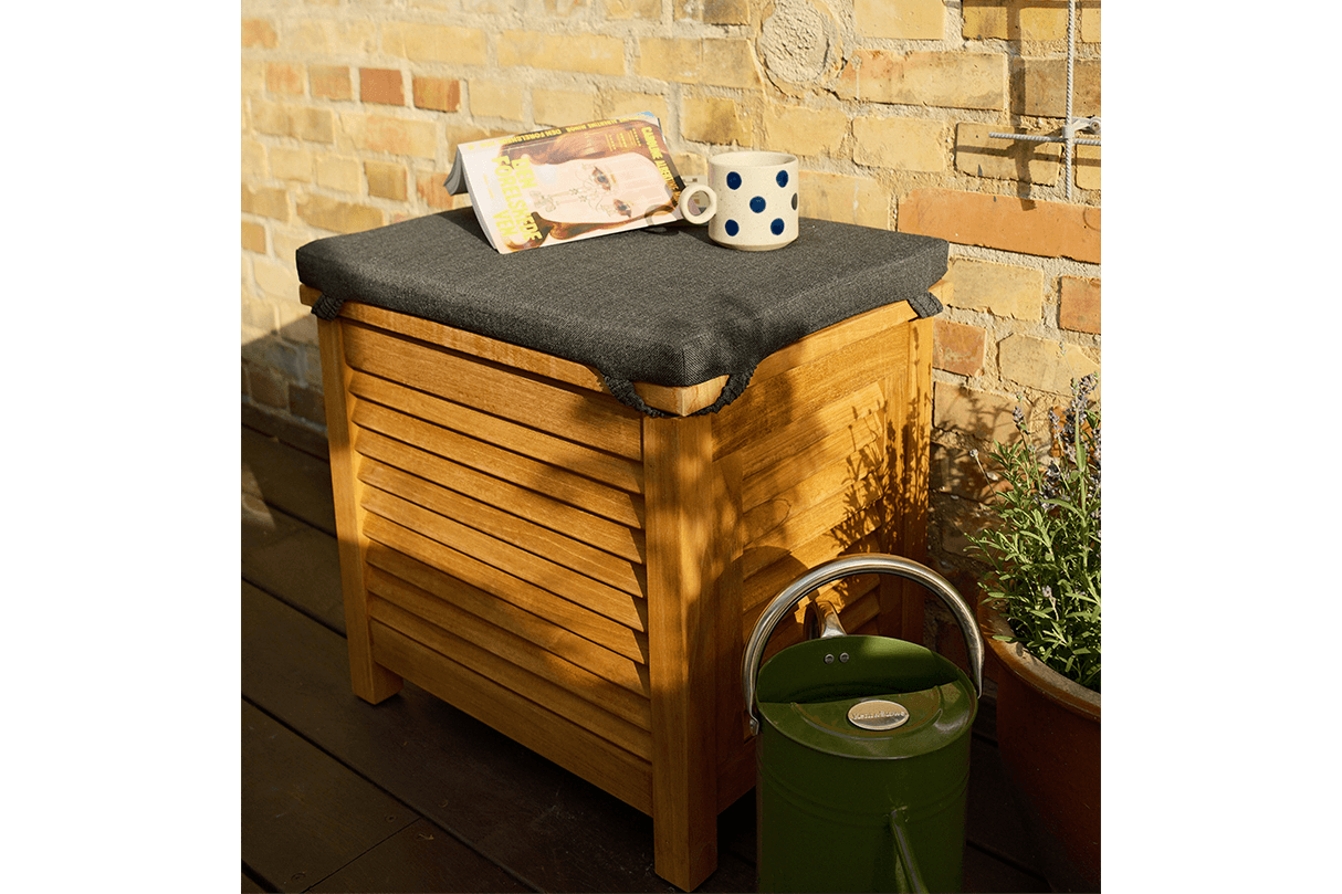 Agnes Aufbewahrungsbank aus Teak 50 cm