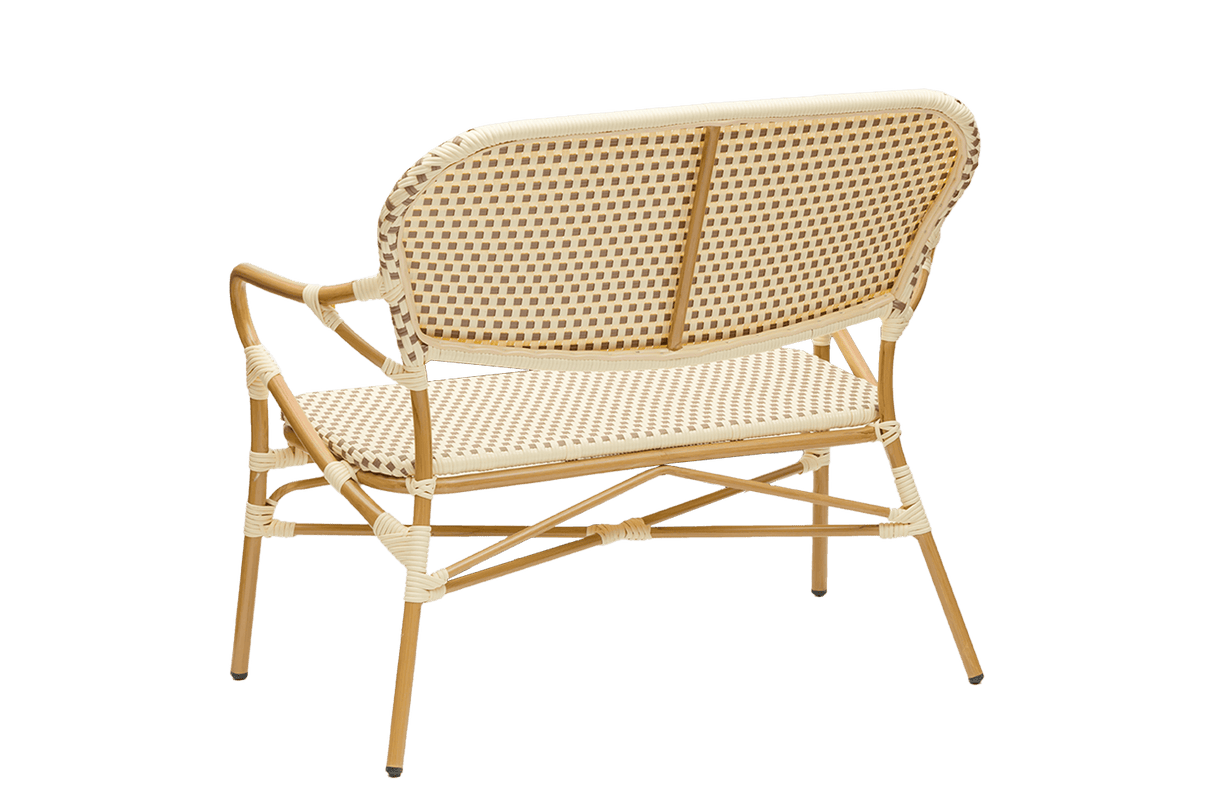 Babette Cafébänk mit französischem Flechtmuster 108 cm