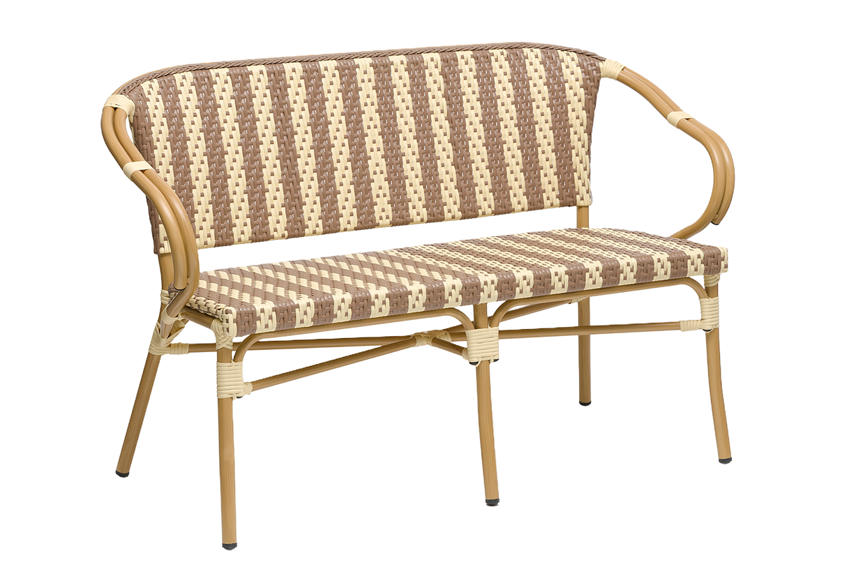 Claire Cafébank aus französischem Geflecht 130 cm
