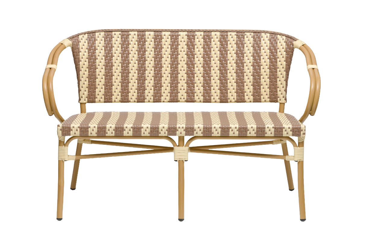Claire Cafébank aus französischem Geflecht 130 cm