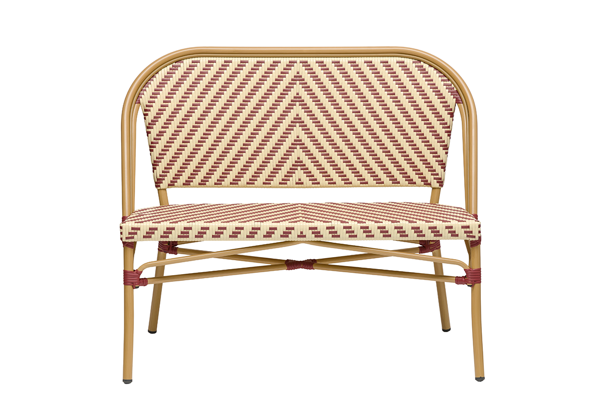 Claudine Bank mit französischem Flechtmuster 108 cm