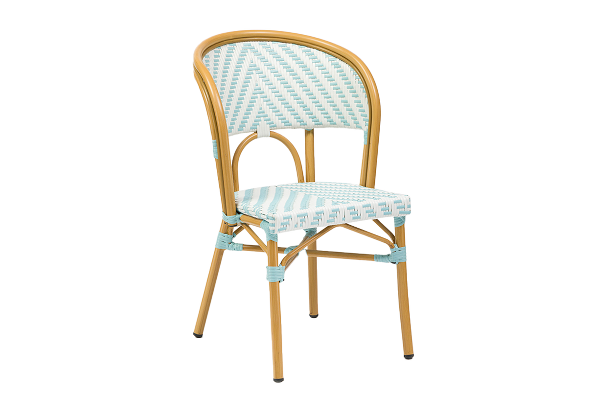 Delphine Caféstuhl mit französischem Flechtmuster