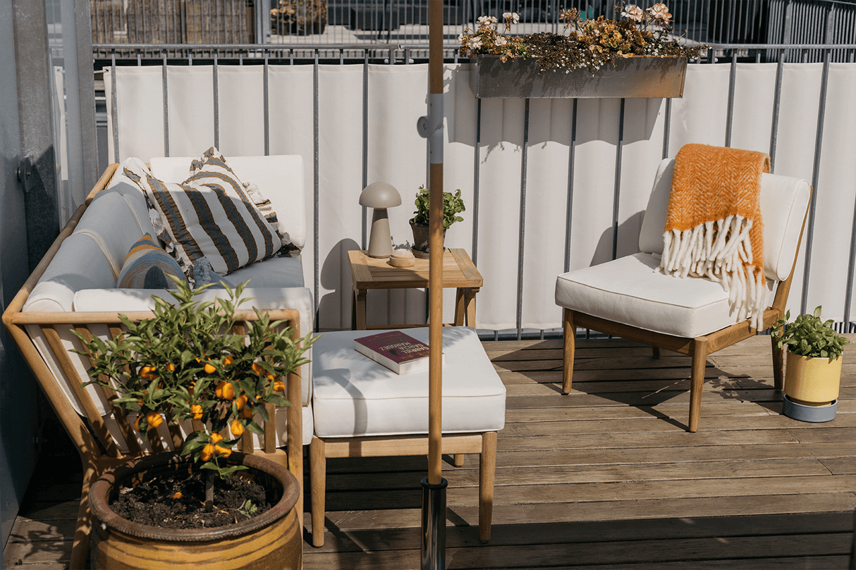 Sienna Teak High Back Lounge Sofa - Mittelmodul