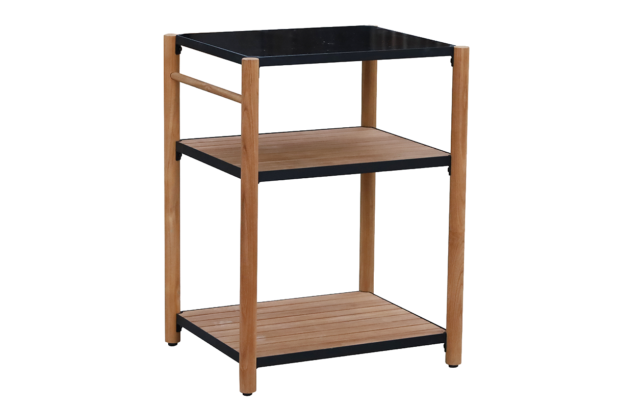 Dora Grilltisch aus Teak mit Granitplatte 60 x 50 cm