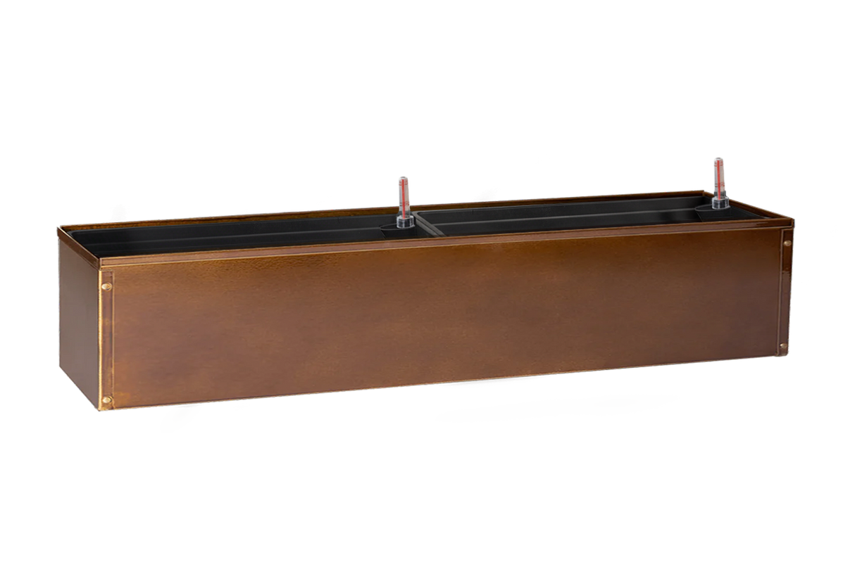 Liva Kupfer Balkonblumenkasten mit Bewässerungssystem 60 / 80 / 100 cm