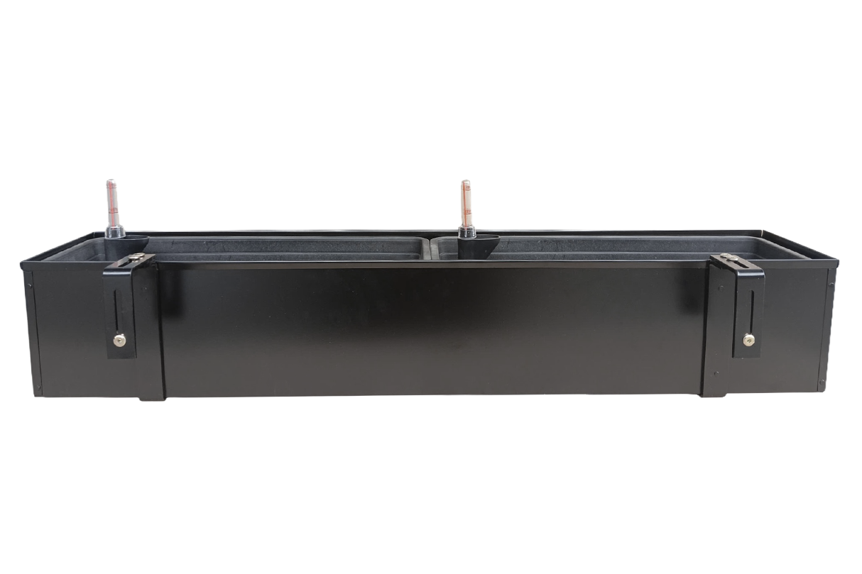 Liva Schwarz Balkonblumenkasten mit Bewässerungssystem 60 / 80 / 100 cm