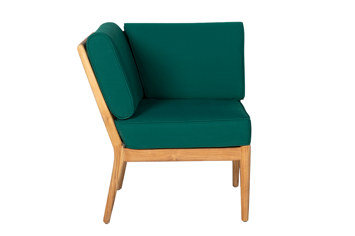 Sienna Teak High Back Lounge Sofa - Ecke