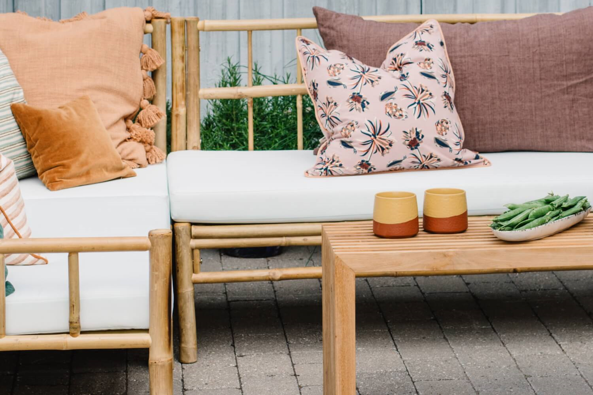 Beate Bambus Lounge Sofa - rechte Seite