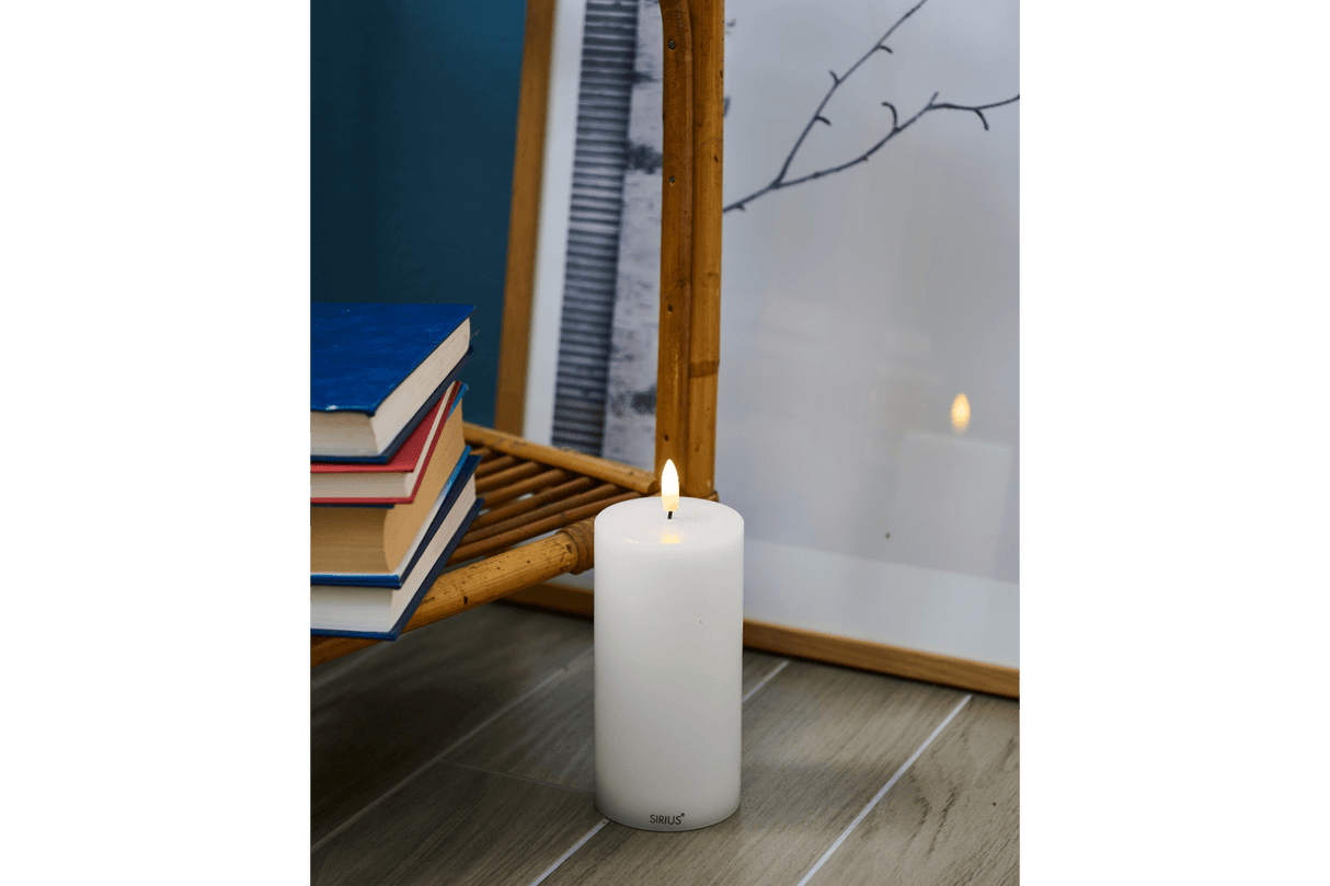 Sille Ø7 5 cm wiederaufladbare LED Kerze