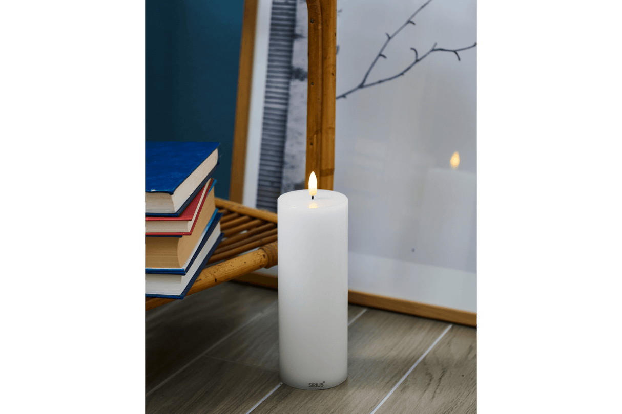 Sille Ø7 5 cm wiederaufladbare LED Kerze