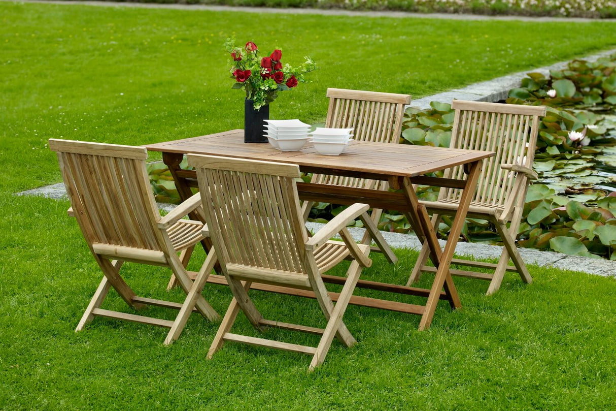 Turin teak Stuhl mit Armlehne