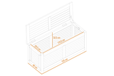 Agnes Aufbewahrungsbank aus Teak 125 cm