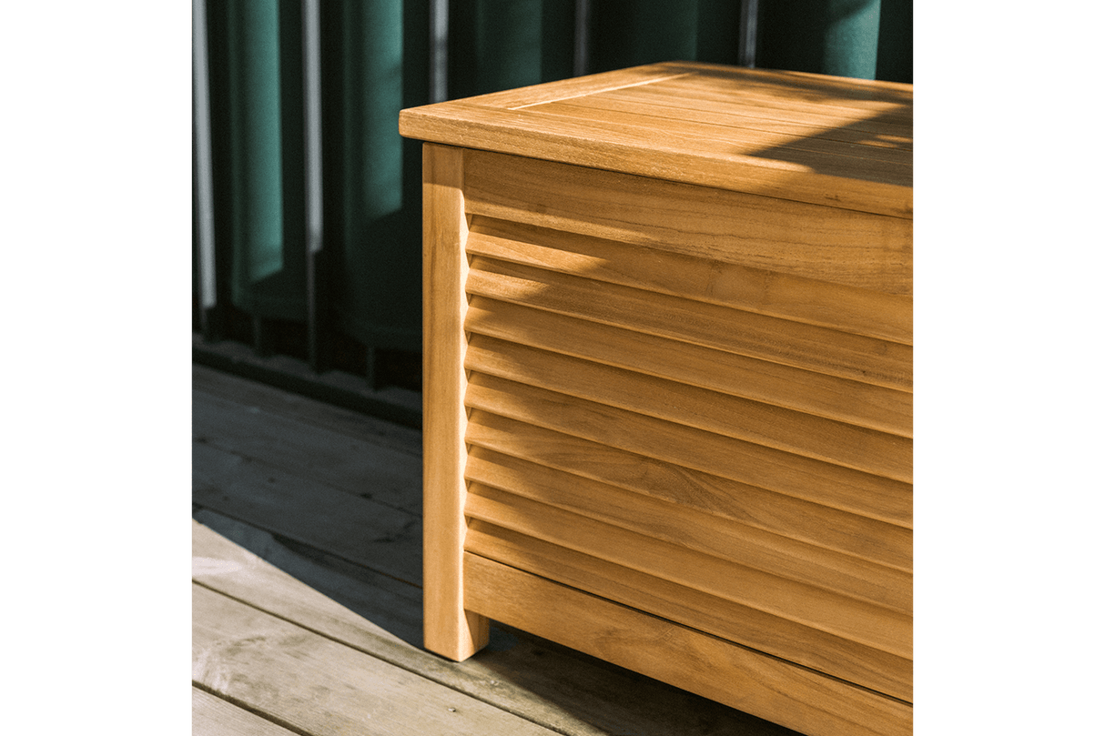 Agnes Aufbewahrungsbank aus Teak 100 cm