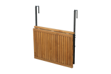 Alma Hängetisch mit Wäscheleine Teak 80 x 60 cm