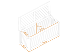 Agnes Aufbewahrungsbank aus Teak 100 cm
