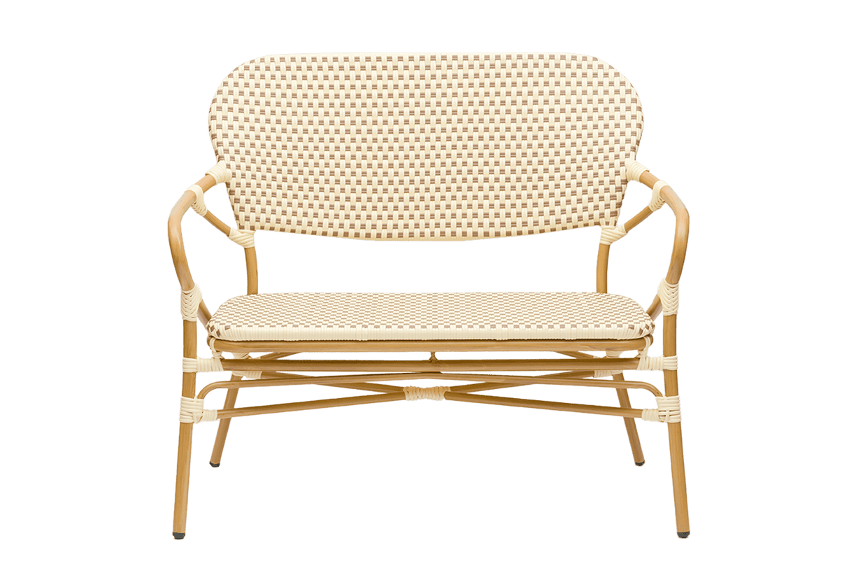 Babette Cafébänk mit französischem Flechtmuster 108 cm