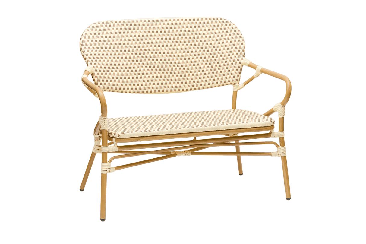 Babette Cafébänk mit französischem Flechtmuster 108 cm