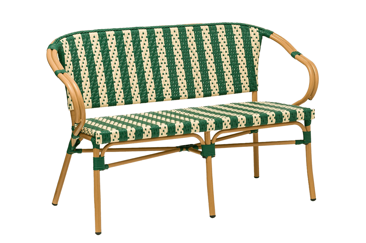 Claire Cafébank aus französischem Geflecht 130 cm