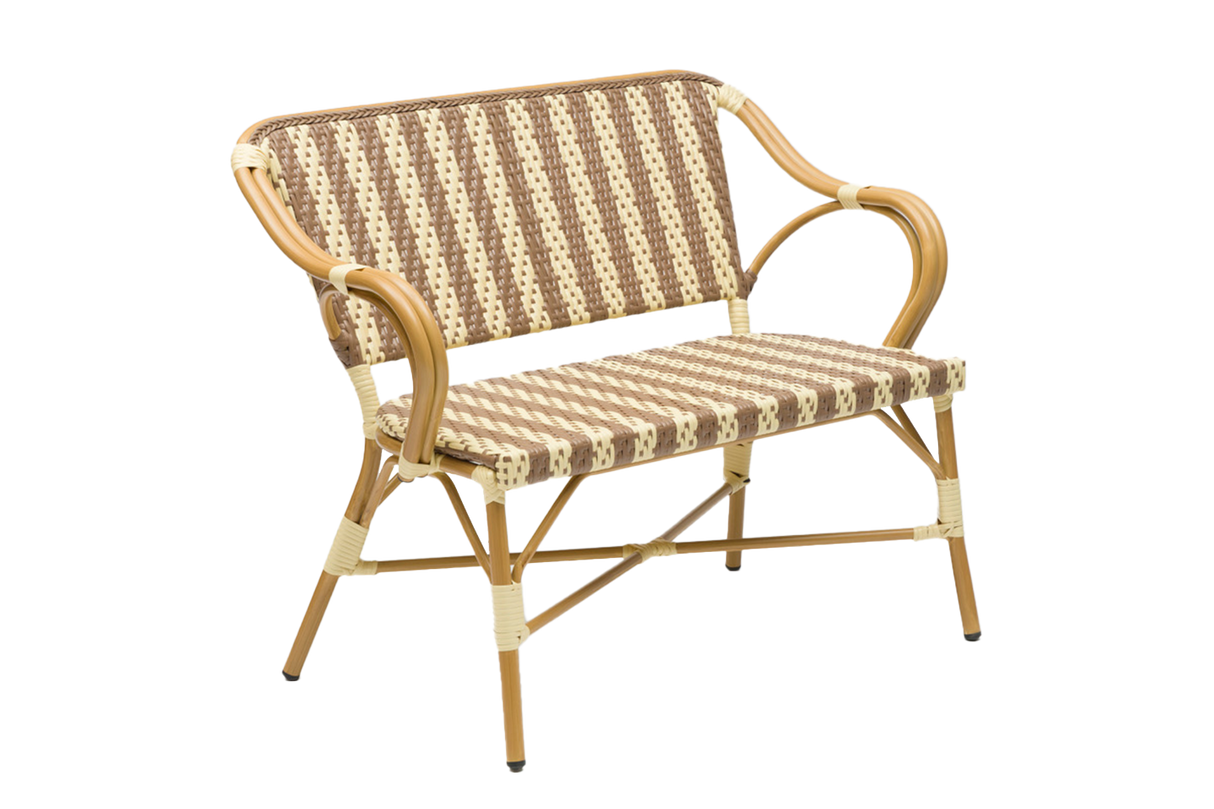 Claire Cafébank mit Französisches Geflecht 108 cm