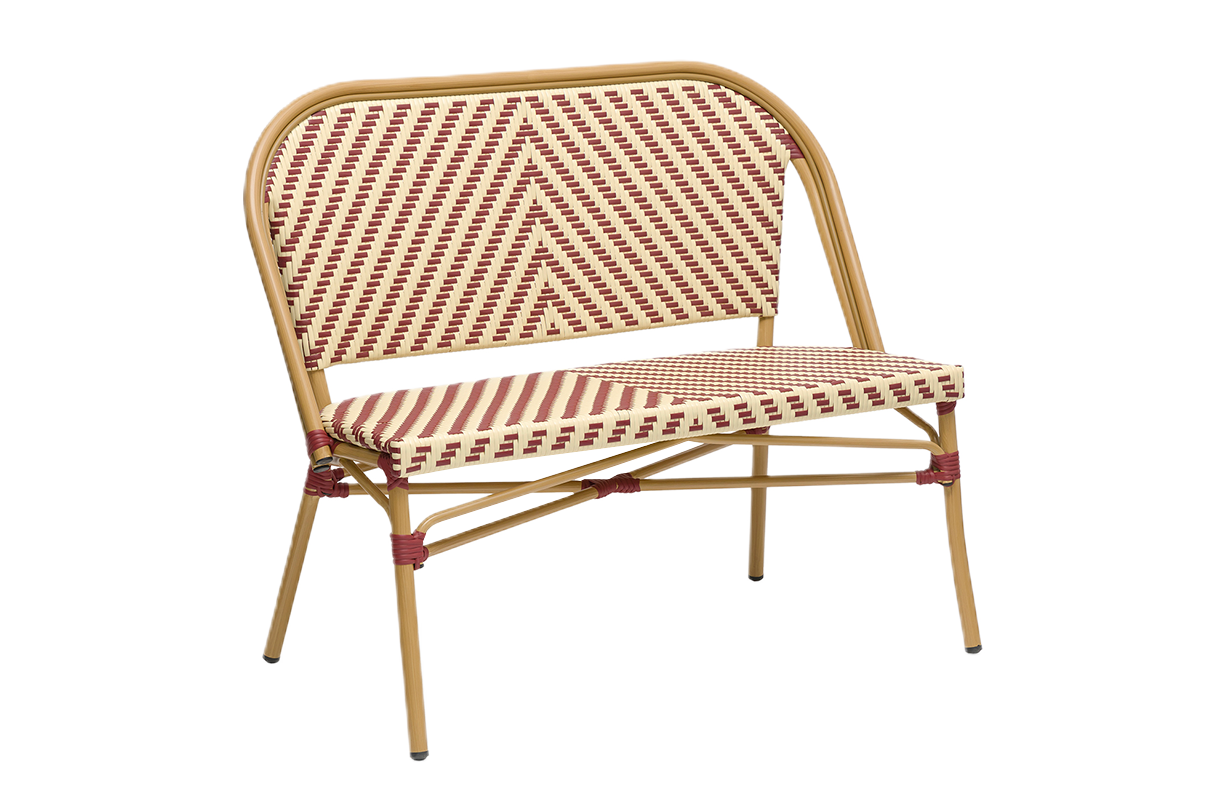 Claudine Bank mit französischem Flechtmuster 108 cm