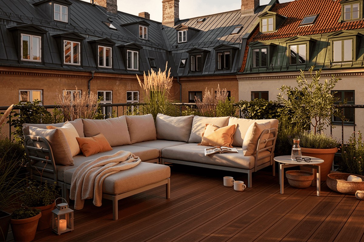 Luna Aluminium Lounge Sofa - Ecke