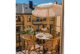 Capucine Travertin-Cafétisch Ø70 cm