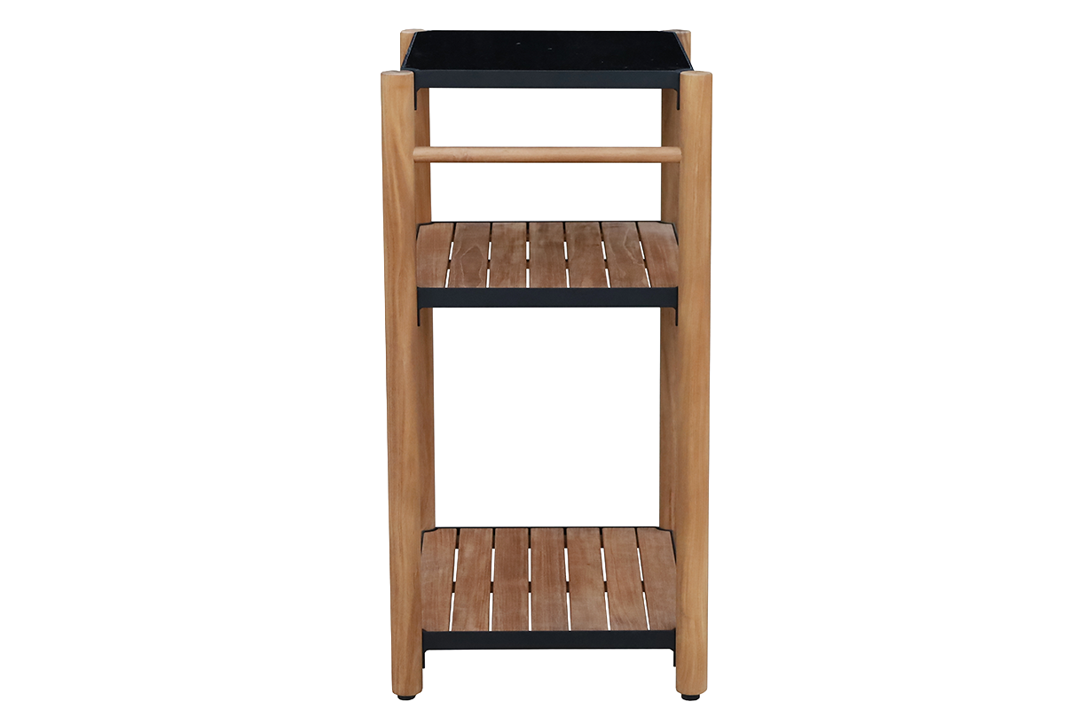 Dora Grilltisch aus Teak mit Granitplatte 50 x 40 cm