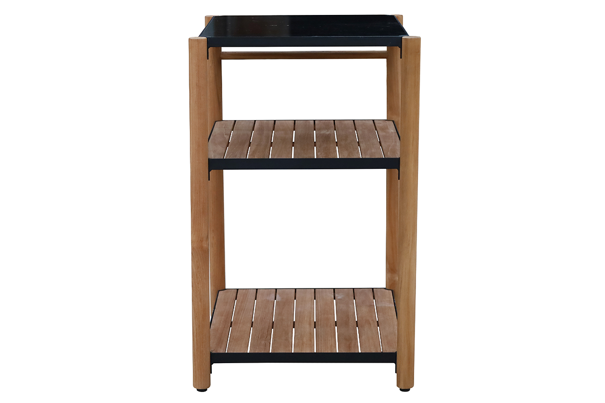 Dora Grilltisch aus Teak mit Granitplatte 60 x 50 cm