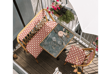 Soline Cafébank mit Französisches Geflecht 107 cm