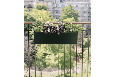 Liva Dunkelgrün Balkonblumenkasten mit Bewässerungssystem 60 / 80 / 100 cm