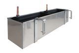 Liva Balkonblumenkasten aus verzinktem Eisen mit Bewässerungssystem 60 / 80 / 100 cm