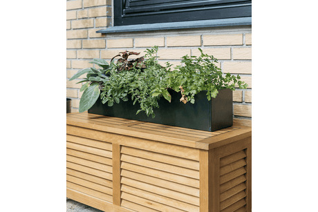 Liva dunkelgrün Balkonblumenkasten ohne Halterung 60 / 80 / 100 cm