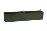 Liva Dunkelgrün Balkonblumenkasten mit Bewässerungssystem 60 / 80 / 100 cm