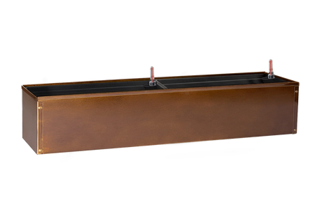 Liva Kupfer Balkonblumenkasten mit Bewässerungssystem 60 / 80 / 100 cm