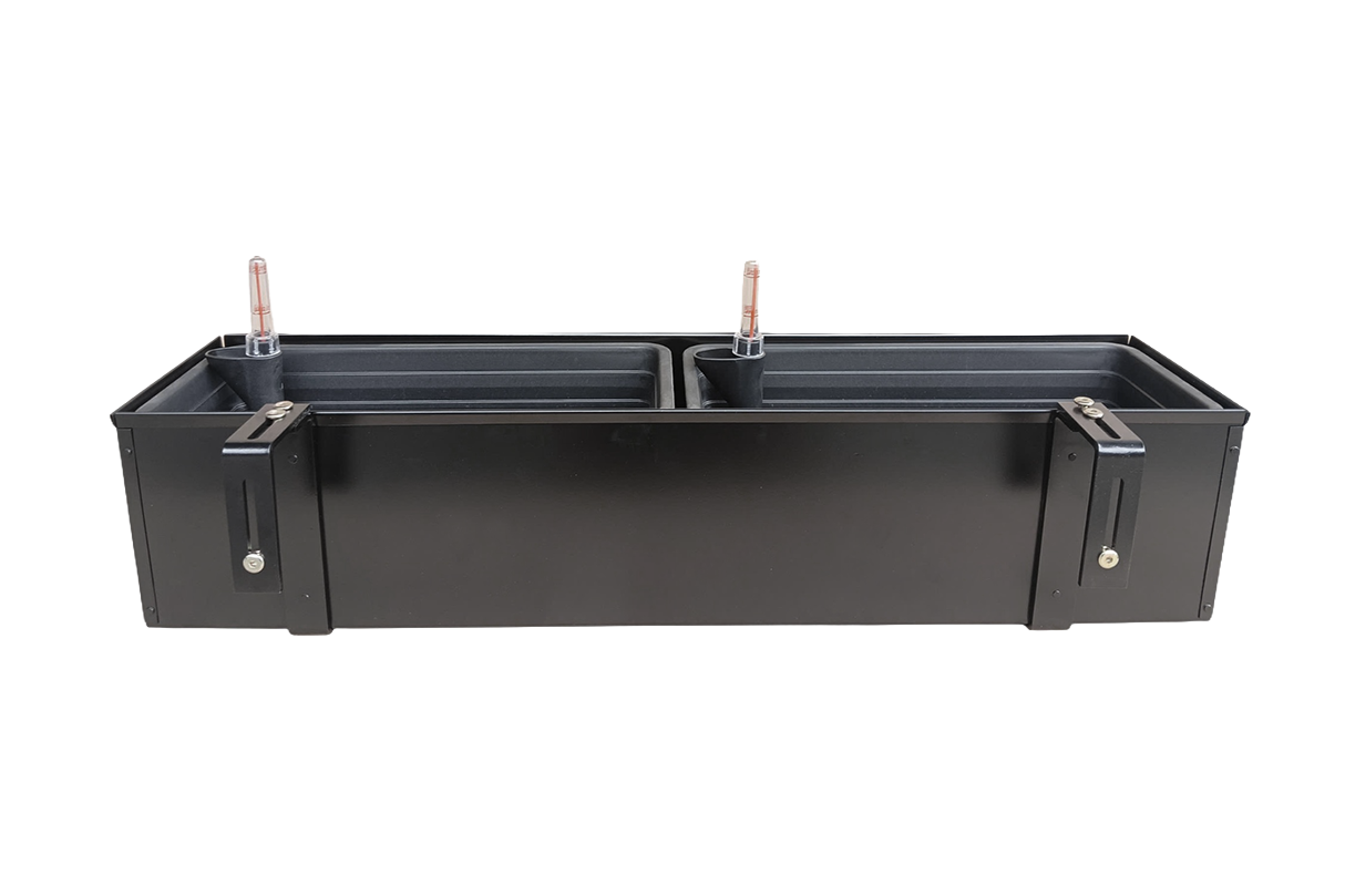 Liva Schwarz Balkonblumenkasten mit Bewässerungssystem 60 / 80 / 100 cm