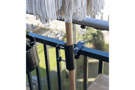 Pil Sonnenschirmhalter für flaches Balkon Geländer
