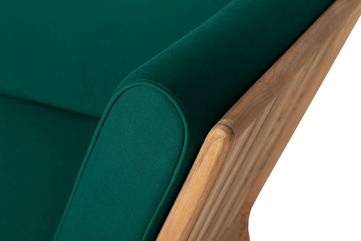 Sienna Teak High Back Lounge Sofa - Ecke