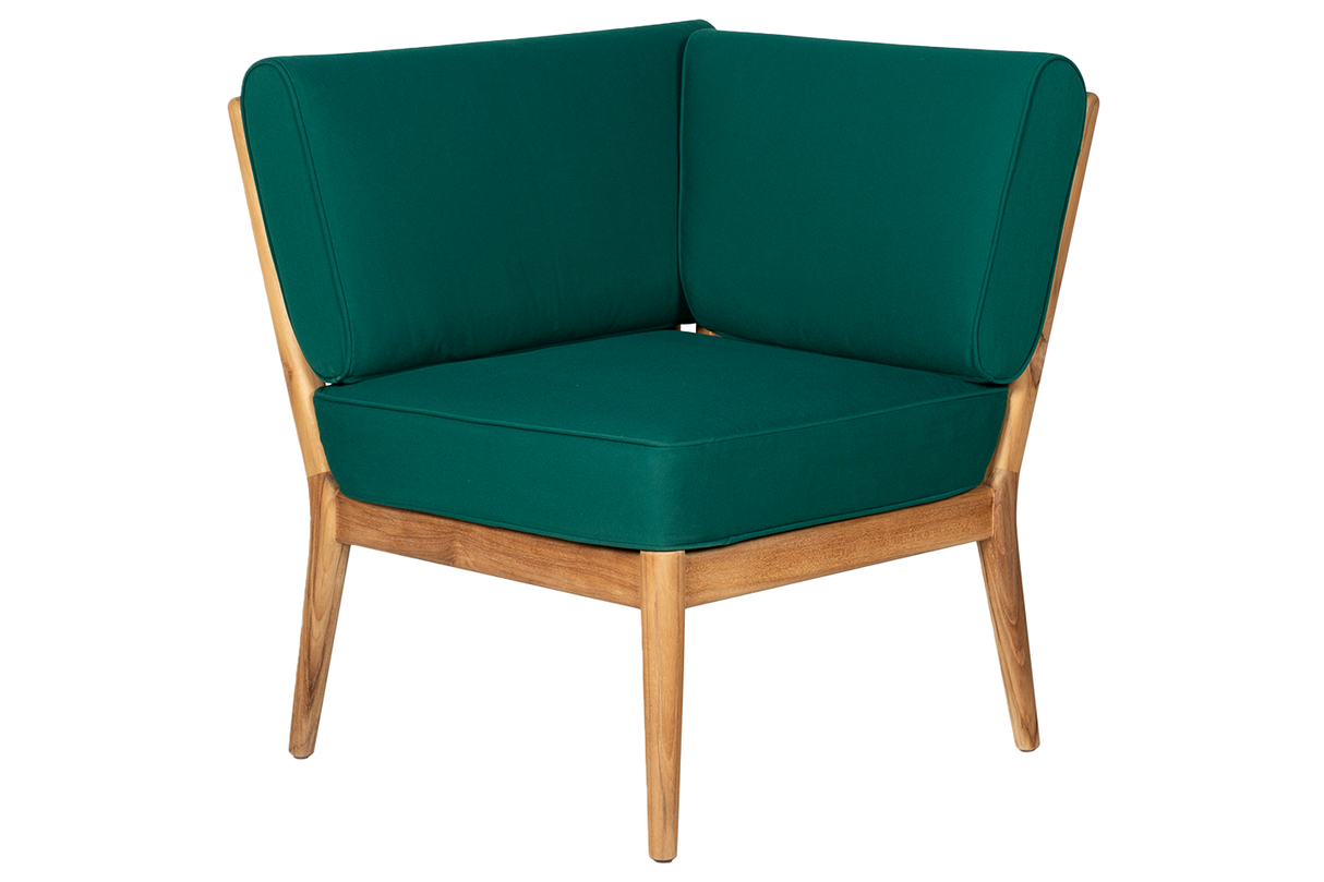 Sienna Teak High Back Lounge Sofa - Ecke