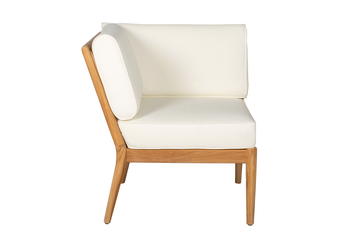 Sienna Teak High Back Lounge Sofa - Ecke
