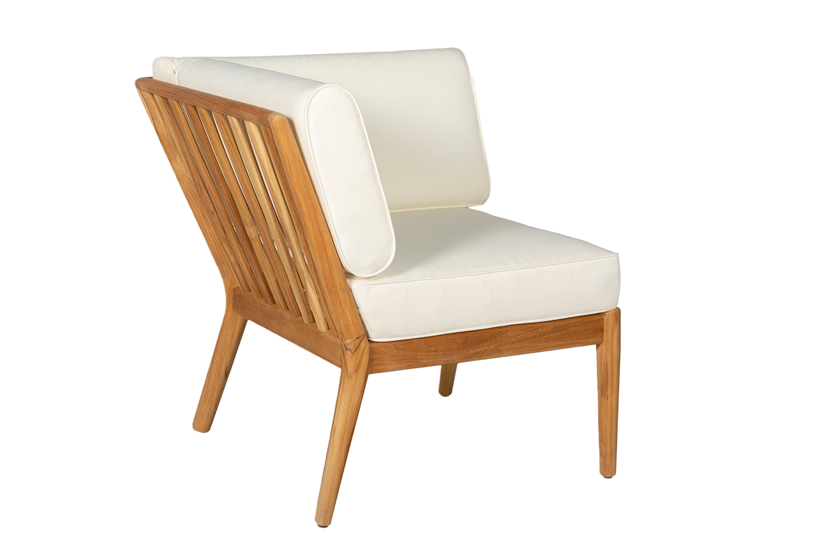 Sienna Teak High Back Lounge Sofa - Ecke