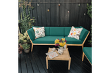 Sienna Teak High Back Lounge Sofa - Ecke