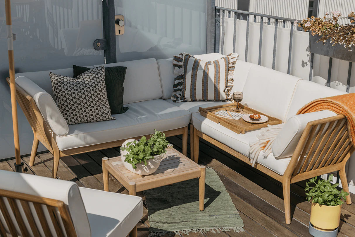 Sienna Teak High Back Lounge Sofa – linke Seite