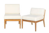 Sienna Teak High Back Lounge Sofa - Mittelmodul