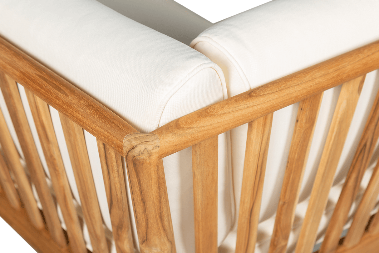 Sienna Teak High Back Lounge Sofa – linke Seite