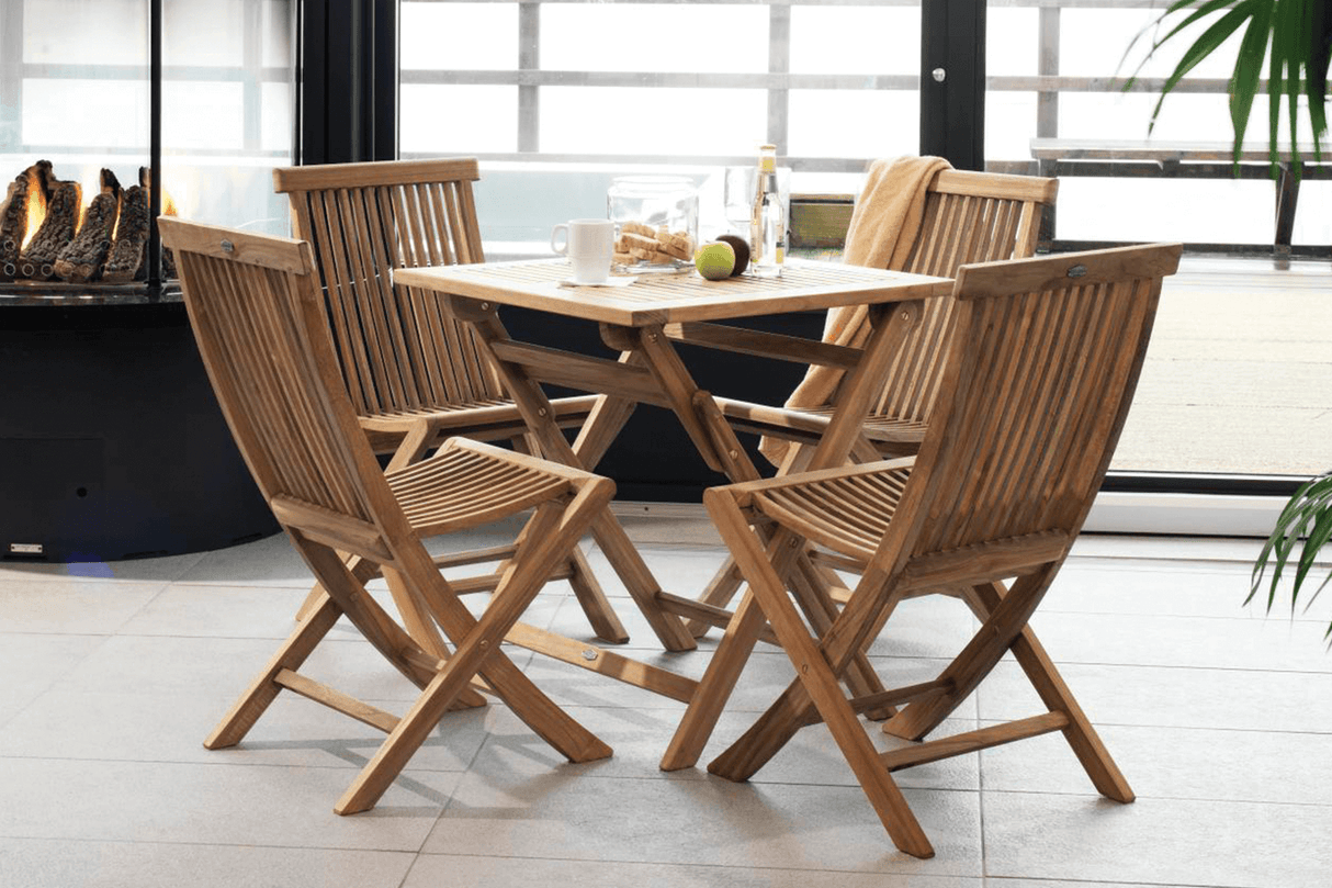 Turin teak Tisch 70 x 70 cm
