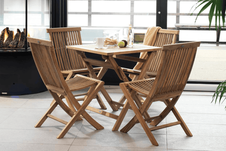 Turin teak Tisch 70 x 70 cm