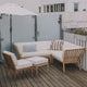Sienna Teak High Back Lounge Sofa - Ecke