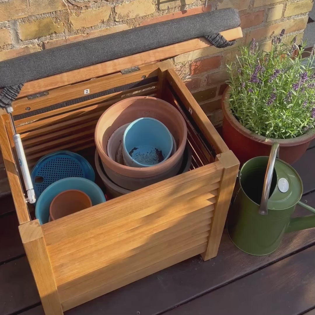 Agnes Aufbewahrungsbank aus Teak 50 cm